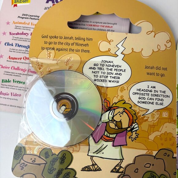 Adam And Eve Jonah And The Whale Interactive DVD Books Ages 3-8 Hardcover Handle - Picture 3 of 7